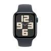 Apple Watch SE 2024 44mm Midnight Aluminium Case, Sport Band (Midnight) M/L
