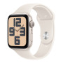 Apple Watch SE 2024 40mm Starlight Aluminium Case, Sport Band (Starlight) S/M