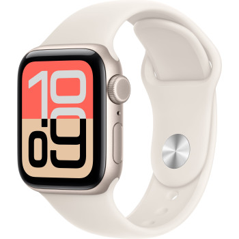Apple Watch SE 3 40mm Starlight Aluminum Starlight Sport Band S/M