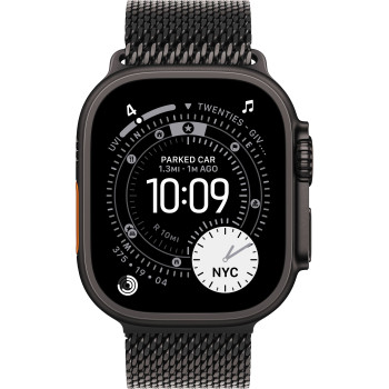 Apple Watch Ultra 3 49mm Black Titanium Milanese Loop Black M
