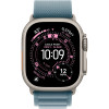 Apple Watch Ultra 3 49mm Natural Titanium Light Blue Alpine Loop M