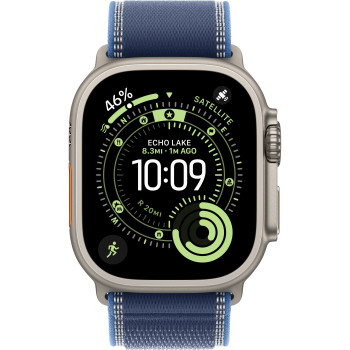 Apple Watch Ultra 3 49mm Natural Titanium Bright Blue Trail Loop M/L