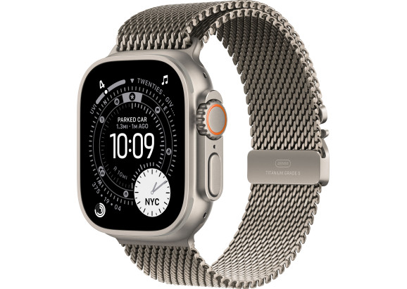 Apple Watch Ultra 3 49mm Natural Titanium Milanese Natural Loop M