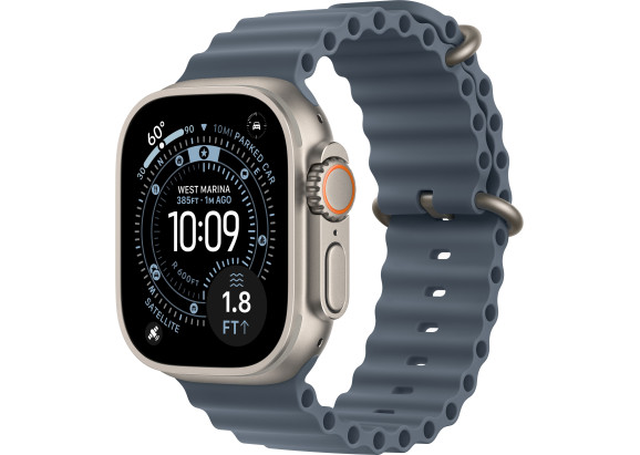 Apple Watch Ultra 3 49mm Natural Titanium Anchor Blue Ocean Band